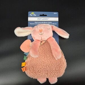 Itzy Ritzy Itzy Lovey Plush Bunny with Silicone Teether Lovey Blanket